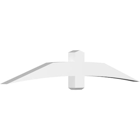 Ekena Millwork Bellingham Architectural Grade PVC Gable Bracket, 84"W x 14"H x 4"D x 6"F, 4/12 Pitch GBP084X14X0406BEL00